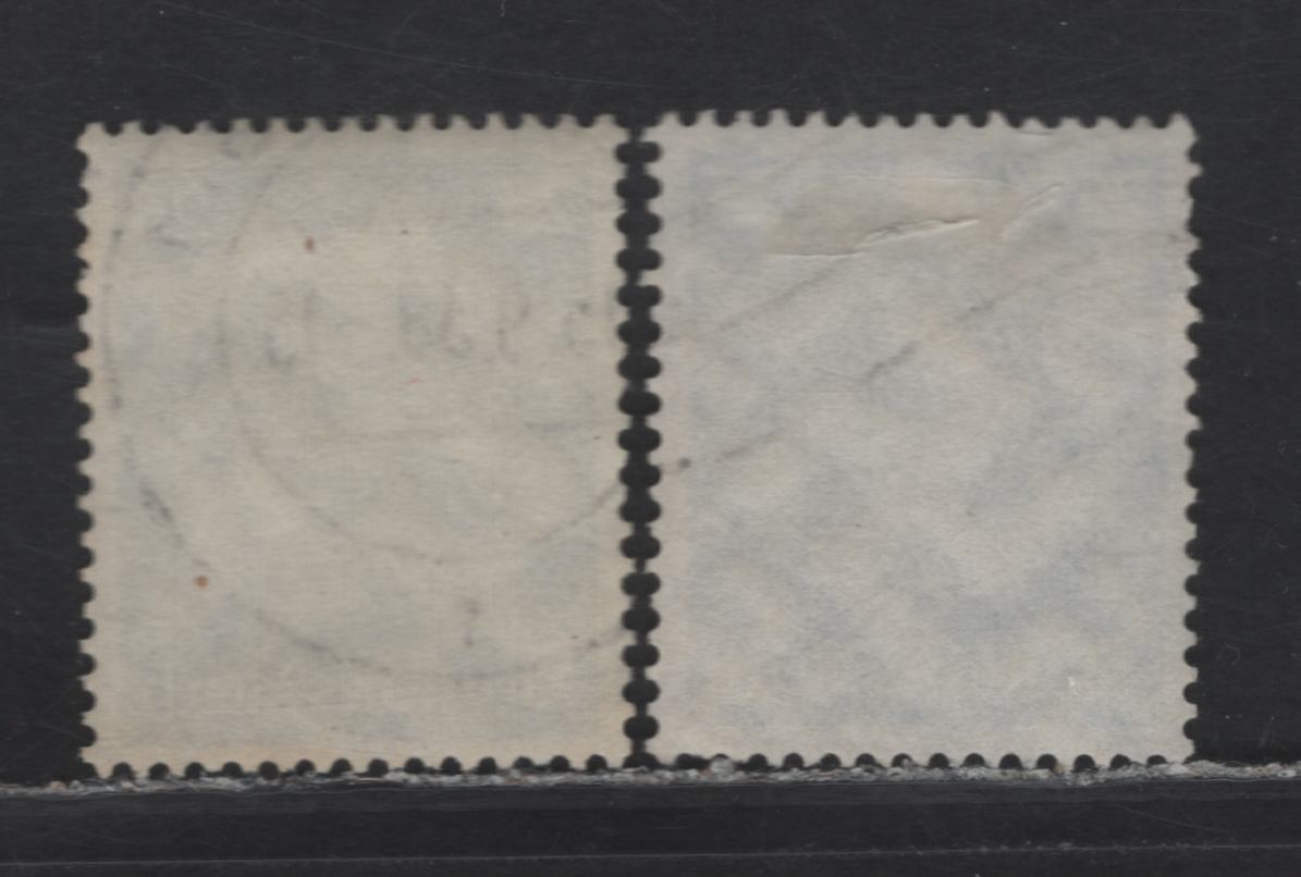 Lot 197 Germany SC#424 25pf Medium/Duller Lilac Ultramarine , 1933-1936 Hindenburg Issue, 2 Very Fine Used Singles, Swastika Wmk, The Bright Shade Is The Commonly Seen One On This Value