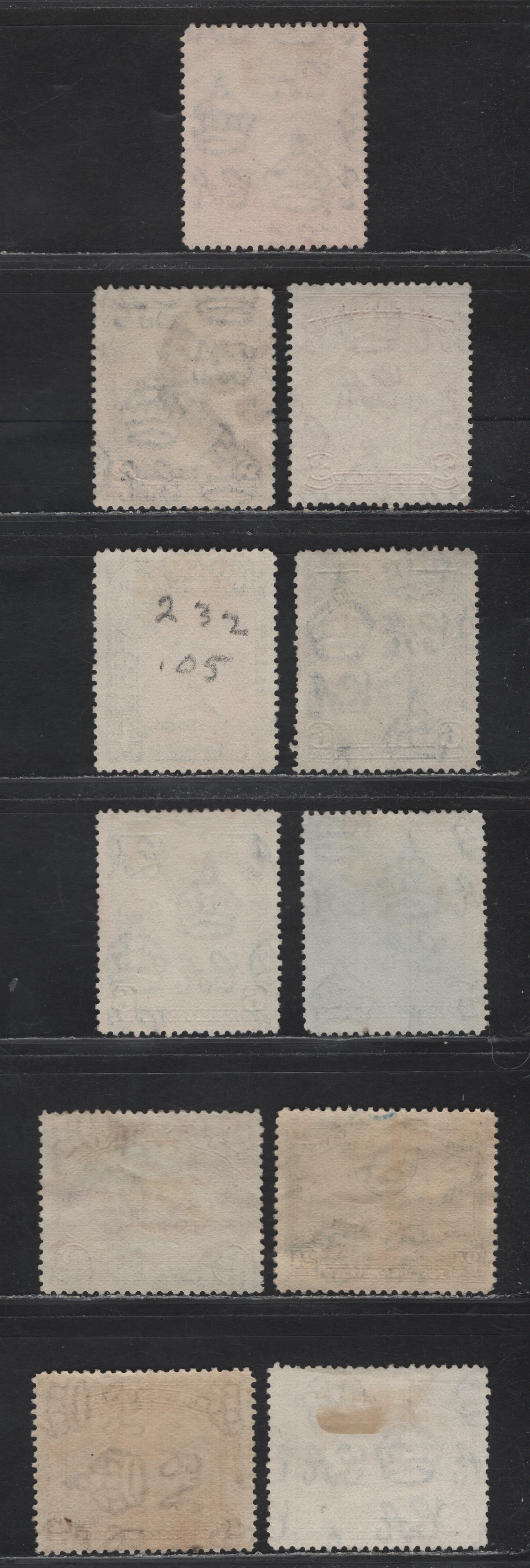 Lot 304 British Guiana SG#290, 293, 298, 309-311, 317 3c - $1 Scarlet - Violet , 1934-1952 KGVI Pictorial Issues, 11 Fine/Very Fine Used Singles, 1942 Printings On Opaque Wove Paper (Cream) With Less Visible Wmk