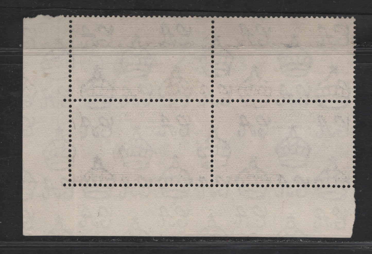 Lot 318 British Honduras (C) SG#162 3c Brown , 1946 Victory Issue, A Very Fine Used Block Of 4, Lower Right Plate 1
