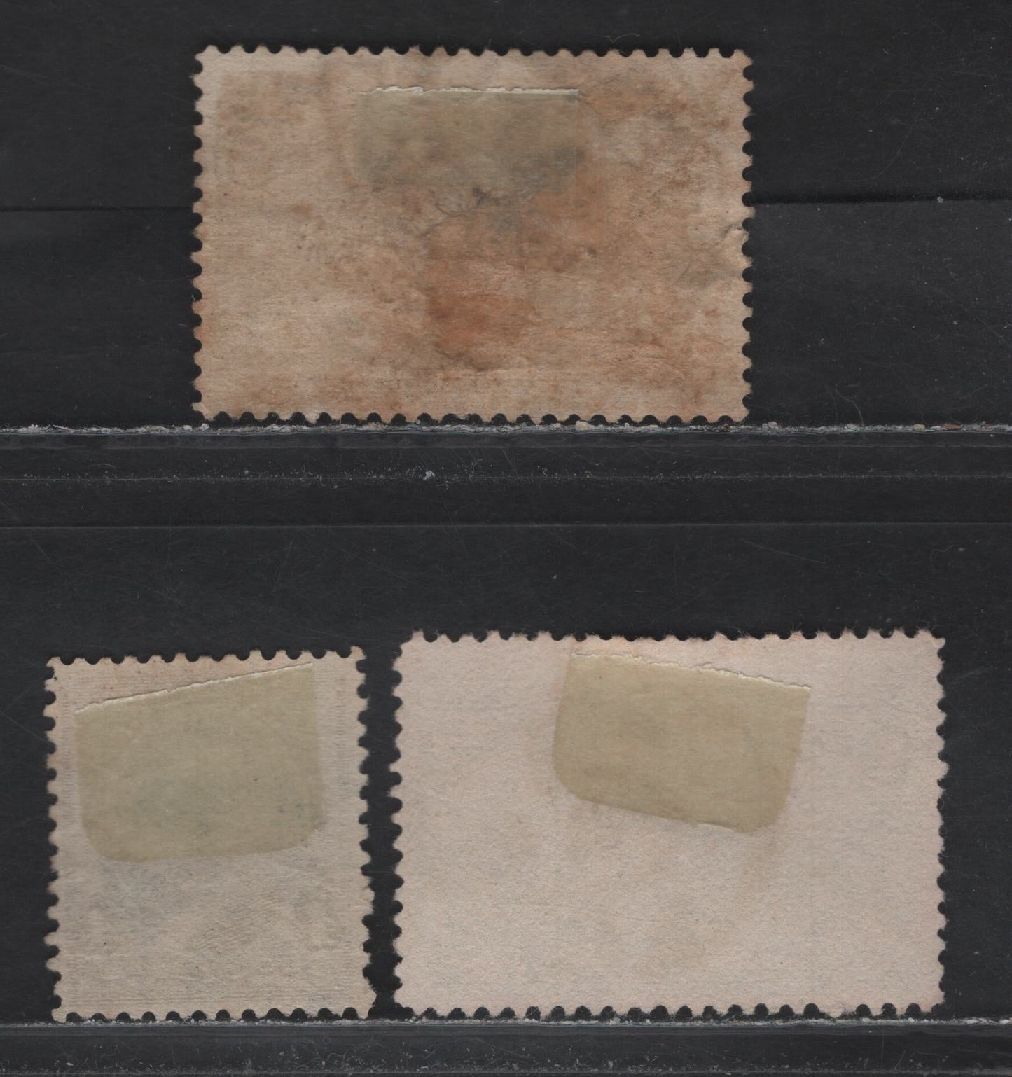 Lot 63 United States (C) SC#222, 230, 234 4c - 5c Dark Brown - Chocolate , 1890-1893 Small Banknotes - Columbian Exposition Issues, 3 Fine/Very Fine Used Singles, Well Centered Examples
