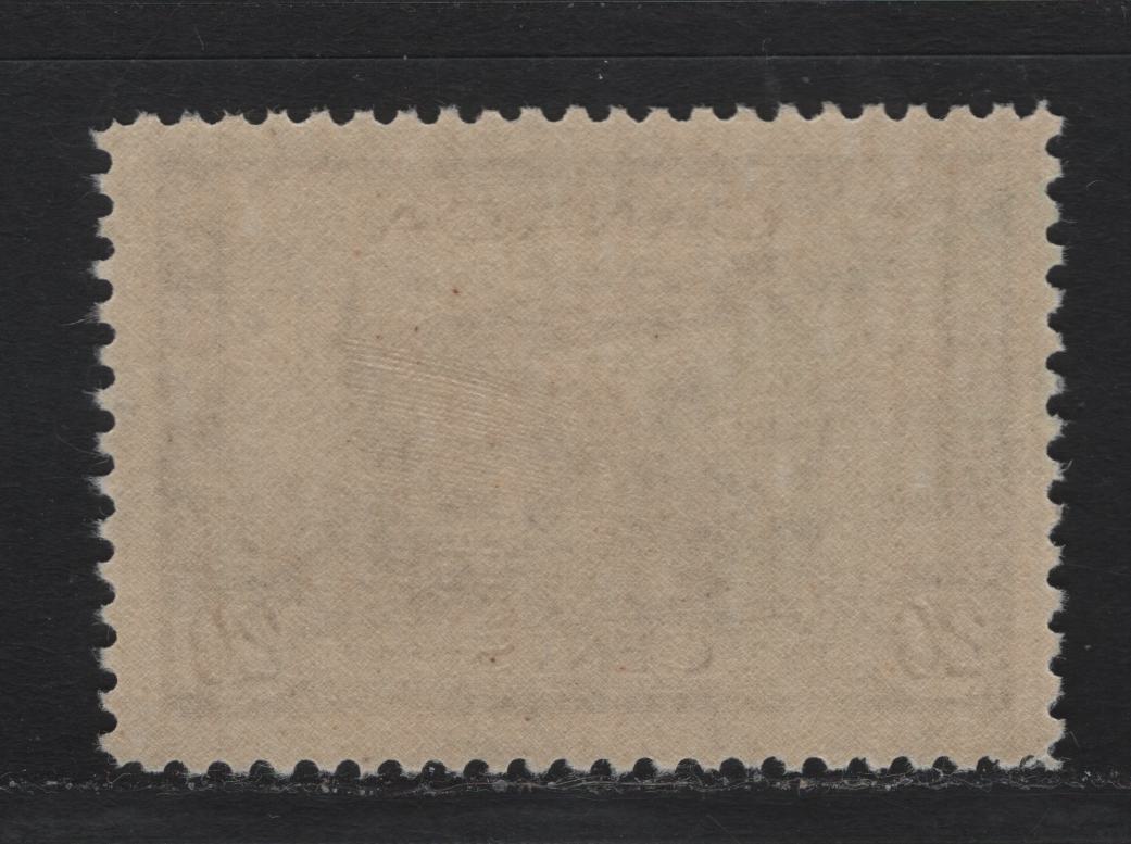 Lot 173A Canada #260 20c Purple Brown Corvette, 1942-1943 KGVI War Issue, A VFNH Single, CBN-TTTT Paper, Perf 12