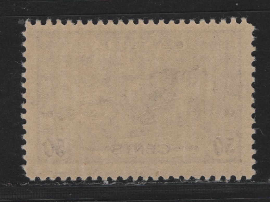 Lot 198 Canada (C) #261 50c Deep Violet Munitions Factory, 1942-1943 KGVI War Issue, A FNH Single, CBN-RRRR Paper, Perf 11.95x12