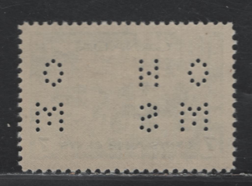 Lot 247A Canada #O9-C8 7c Light Blue Air Training Plan, 1942-1943 Airmail War Issue, A VFOG Single, CBN-TTTT Paper, Perf 11.9, 4-Hole OHMS Perfin From Original Die, POS. 1.