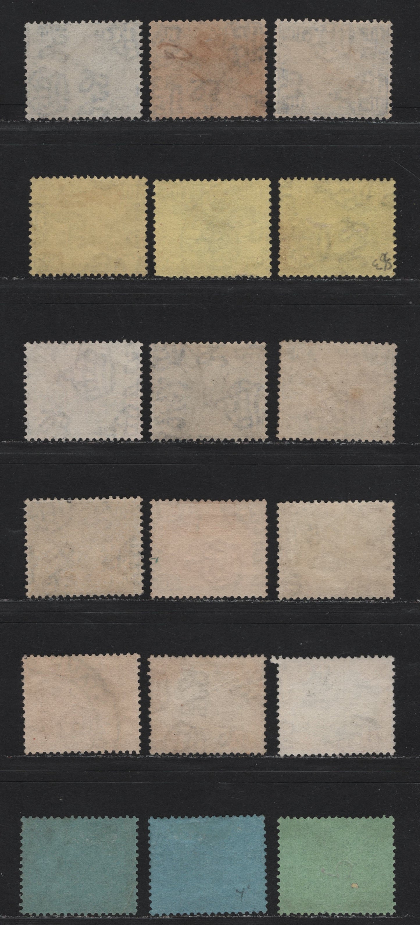 Lot 124 Federated Malaya States (C) SG#65/77, 69a, 74a 10c - $1 Bright Blue - Black & Red , 1922-1934 Tiger Keyplates, 18 Fine/Very Fine Used Singles, Different Printings In A Variety Of Shades, None Of Which Are Listed