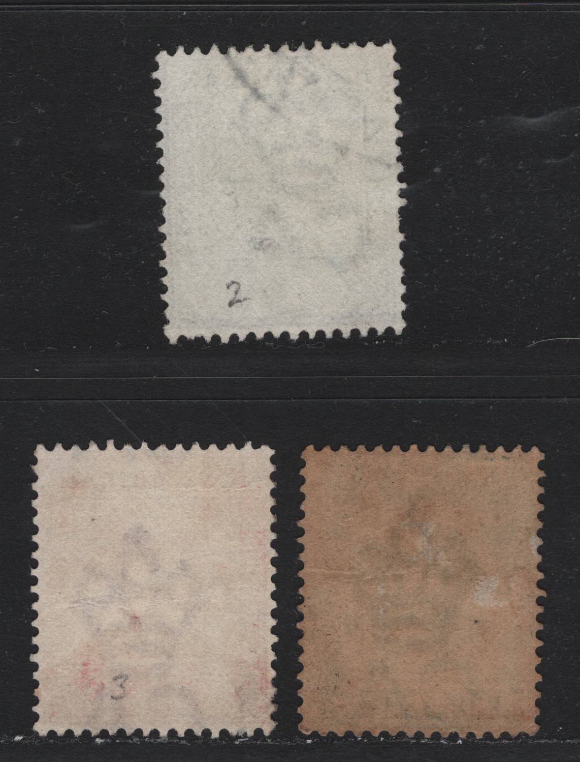 Lot 162 Malaya - Negri Sembilan (C) SG#2-3, 14 1c - 50c Green - Green & Black , 1891-1894 Tiger Keyplates, 3 Very Fine Used Singles, 50c Has Gum Toning