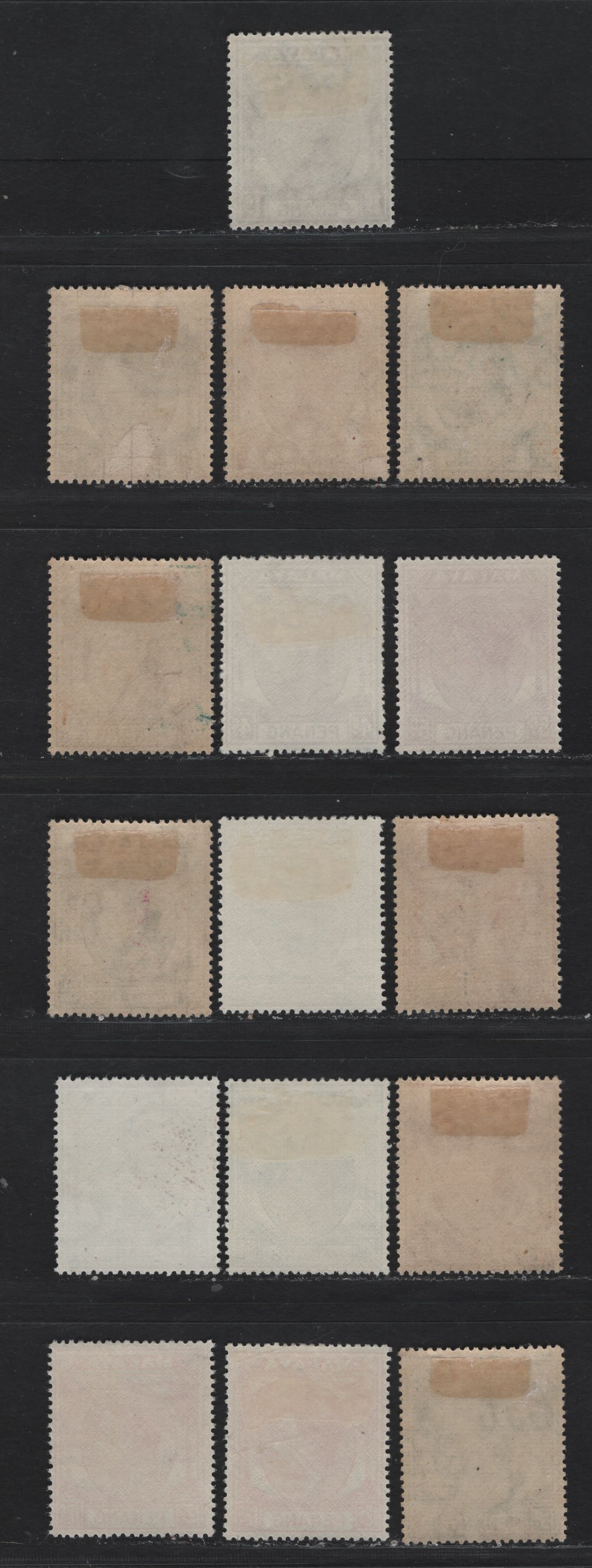 Lot 172 Malaya - Penang (C) SG#3/13 1c - 15c Black - Ultramarine , 1949-1952 KGVI Portraits & Palm Tree Keyplates, 16 F/VFOG/NH Singles, Subtle Shade Variations Of 1c, 4c, 6c, 8c & 12c, Some Minor Toning Affecting A Few Stamps