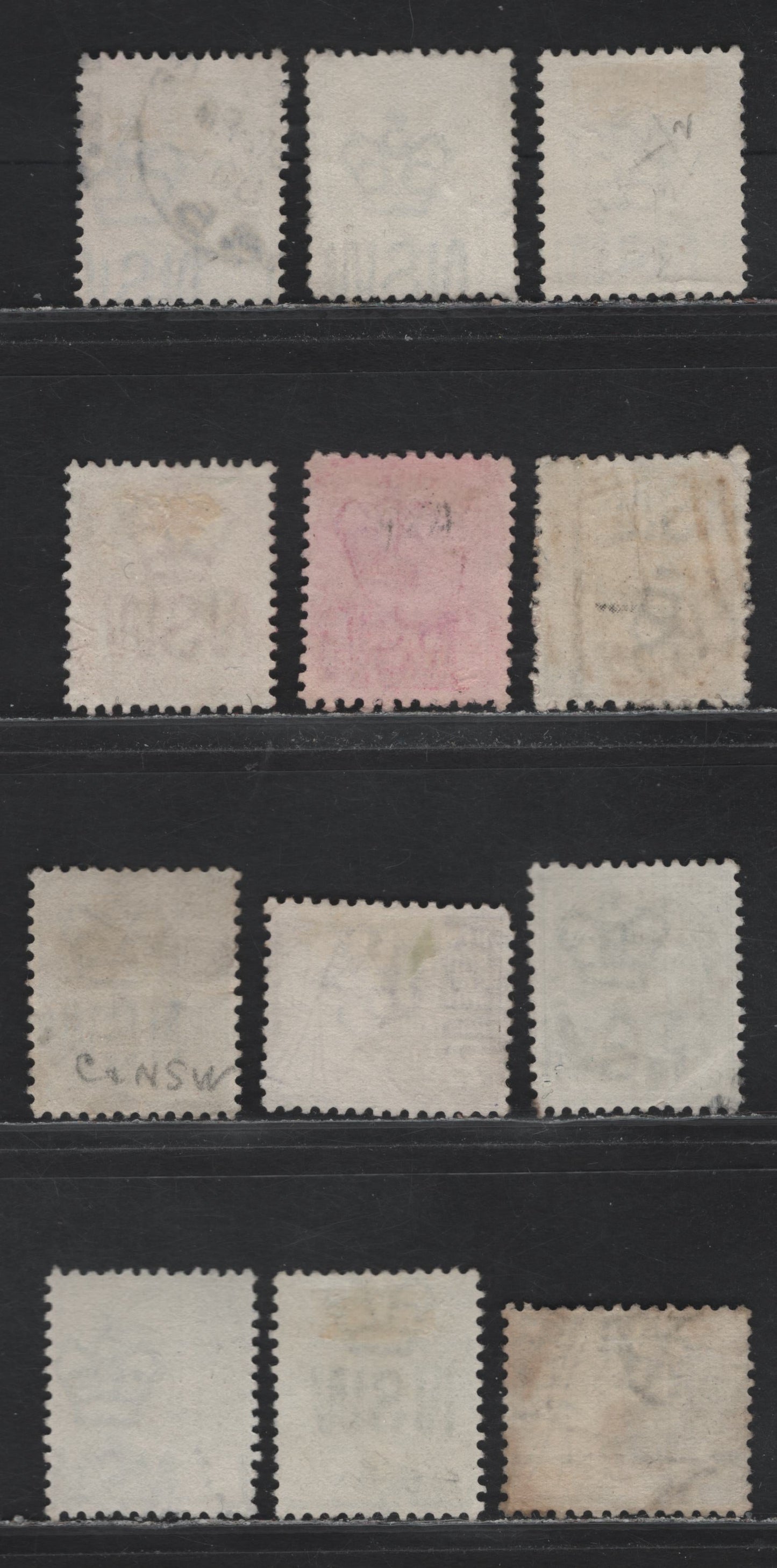Lot 29 Austalia - New South Wales (C) SG#271c/315 1/2d-2.5d 1892-1903 Surface Printed Sideface Issue, 12 Fine & VF Used Singles Perf 12, 11 x 12, 11.5 x 12 and 12 x 11.5, Wmk Large Crown Over NSW With Both 1 mm and 2 mm Gap Between Crown & NSW
