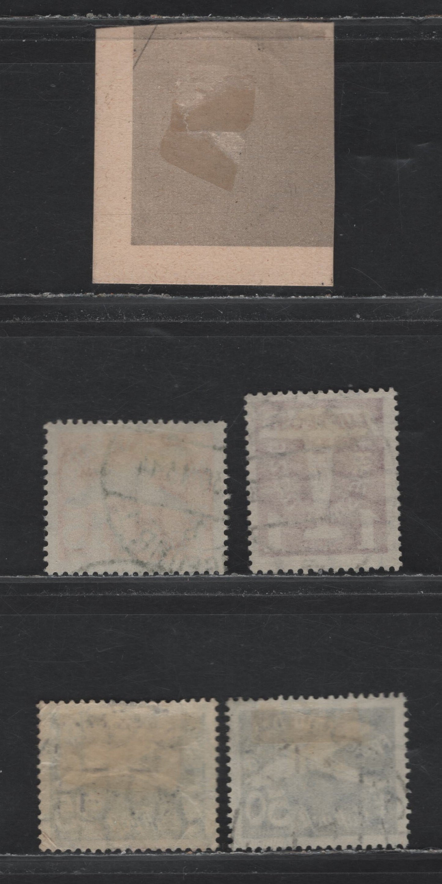 Lot 327 Danzig SC#C36-C40 (Michel #251-255) 10pf - 1g Scarlet - Magenta Airplane, 1935 Airmail Issue, 5 Fine & VF Used Singles Wmk Webbing