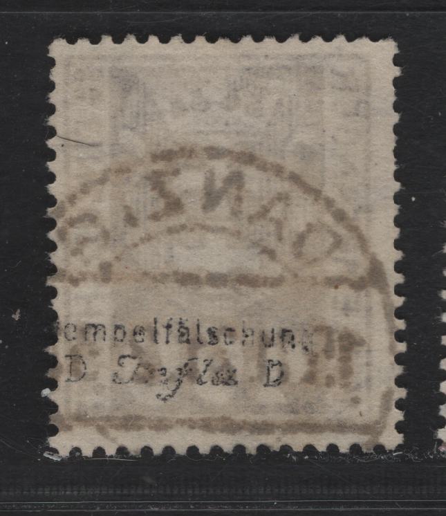 Lot 351 Danzig SC#J11 (Michel #11b) 400pf Dark Brown Violet Arms, 1921-1922 Postage Due Issue, A Fine Used Single Expert Handstamp Designating the Cancel As Fake, Useful For Reference, Wmk Webbing