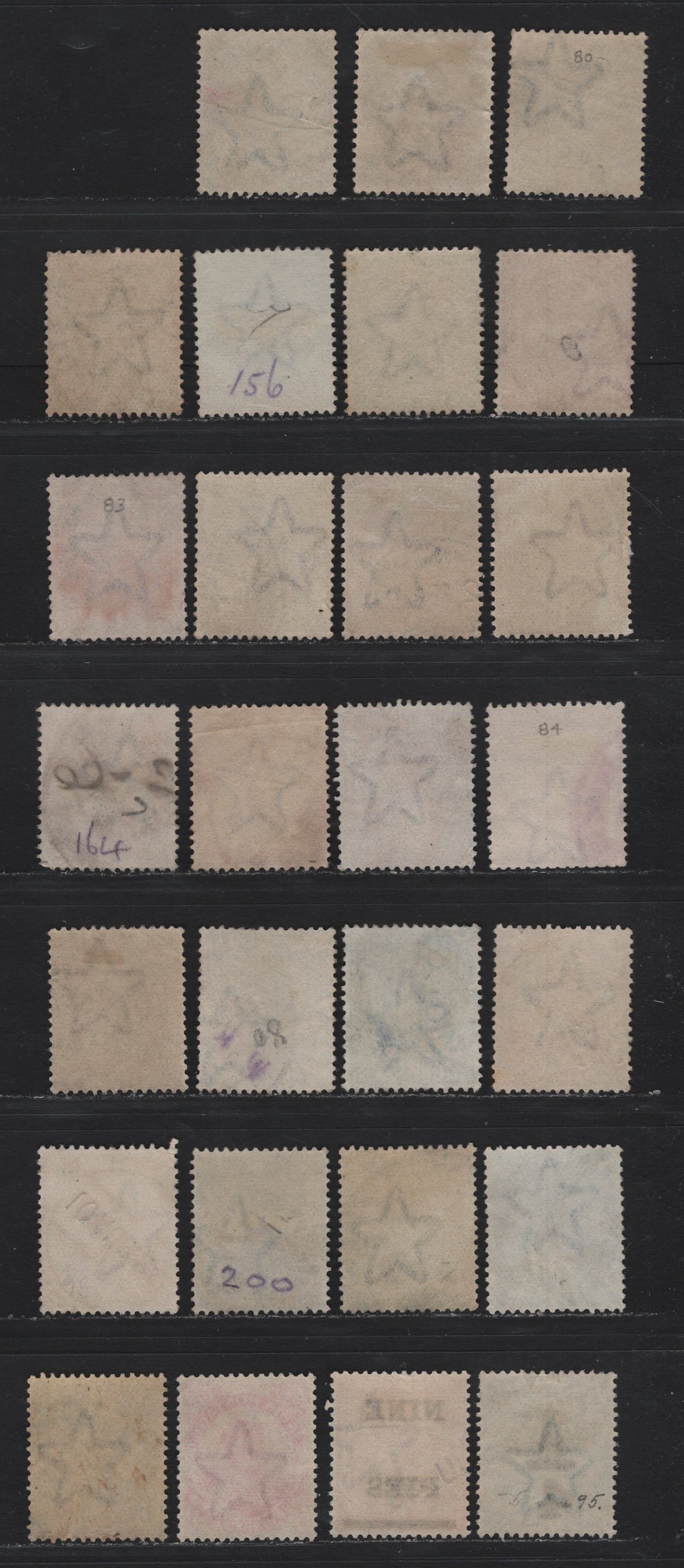 Lot 62 India (C) SG#153-173, 192, 196-198, 200 3p - 3a Bluish Gray - Dull Orange , 1912-1926 King George V Keyplate Issue, 27 Fine/Very Fine Used Singles, With Many of The Listed Shades, The 1.5a Chocolate Is Type A