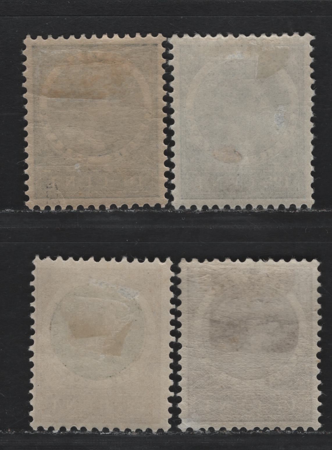 Lot 161 Netherlands Antilles SC#36-39 10c - 22.5c Slate - Brown & Olive , 1904-1908 Queen Wilhelmina Issue, 4 F/VFOG Singles
