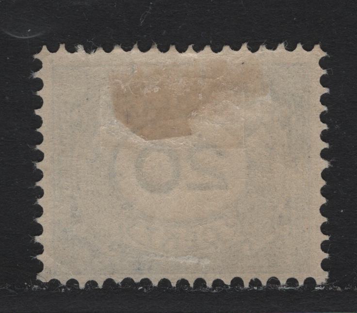 Lot 17 Netherlands SC#109 20c - 25c Blue - Vermillion , 1921-1922 Redrawn Numeral Issue, A VFOG Single