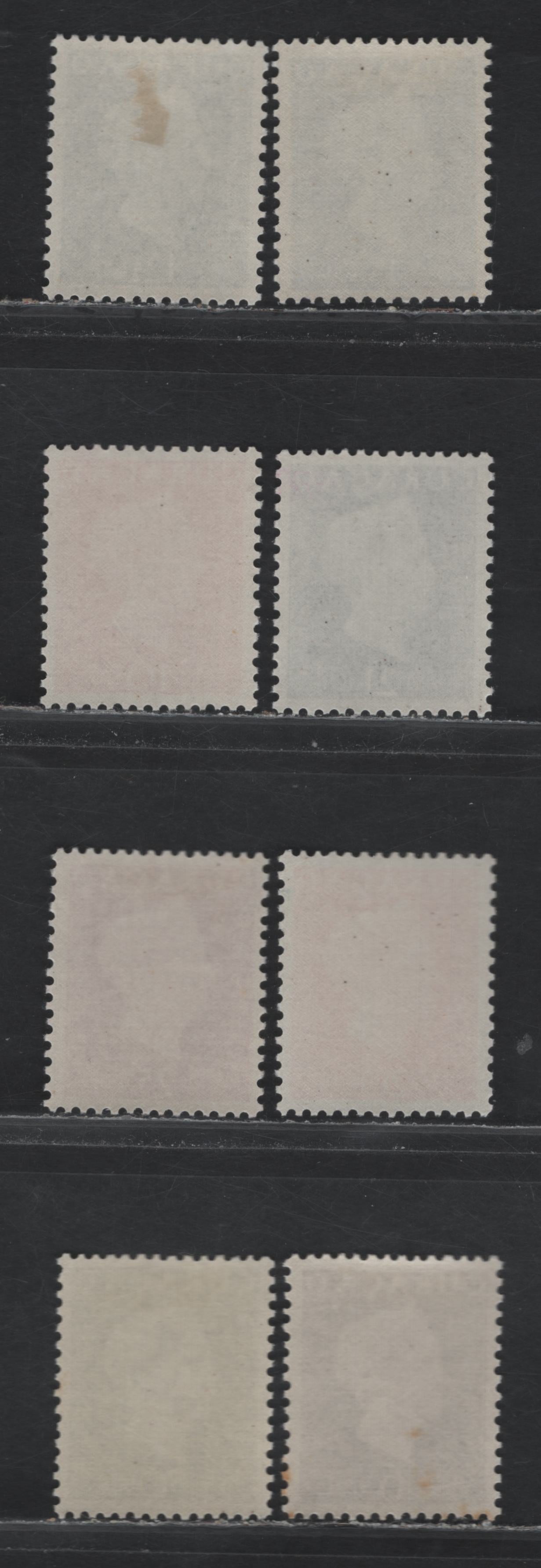 Lot 178 Netherlands Antilles SC#188/197 6c - 50c Dark Violet Brown - OliveGreen , 1948 Queen Wilhelmina Sideface Issue, 8 VFOG Singles, Minor Toning On 6c