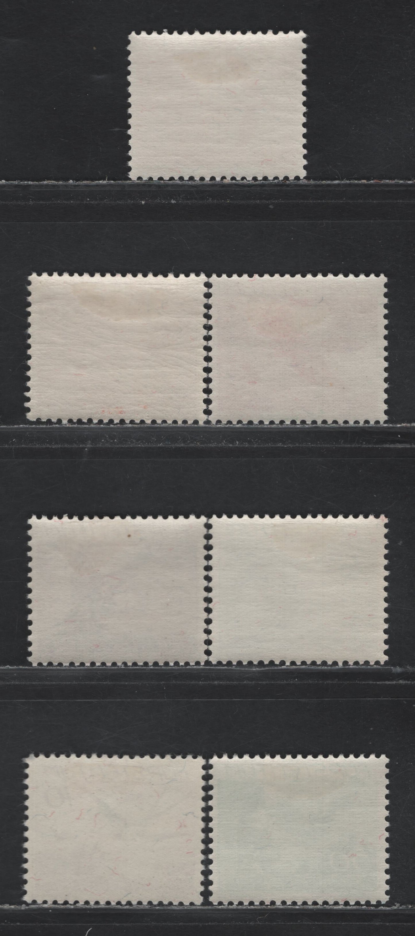 Lot 290 Liechtenstein SC#C17-C23 10rp - 2fr Violet , 1939 Airmail Issue, 7 VFOG Singles