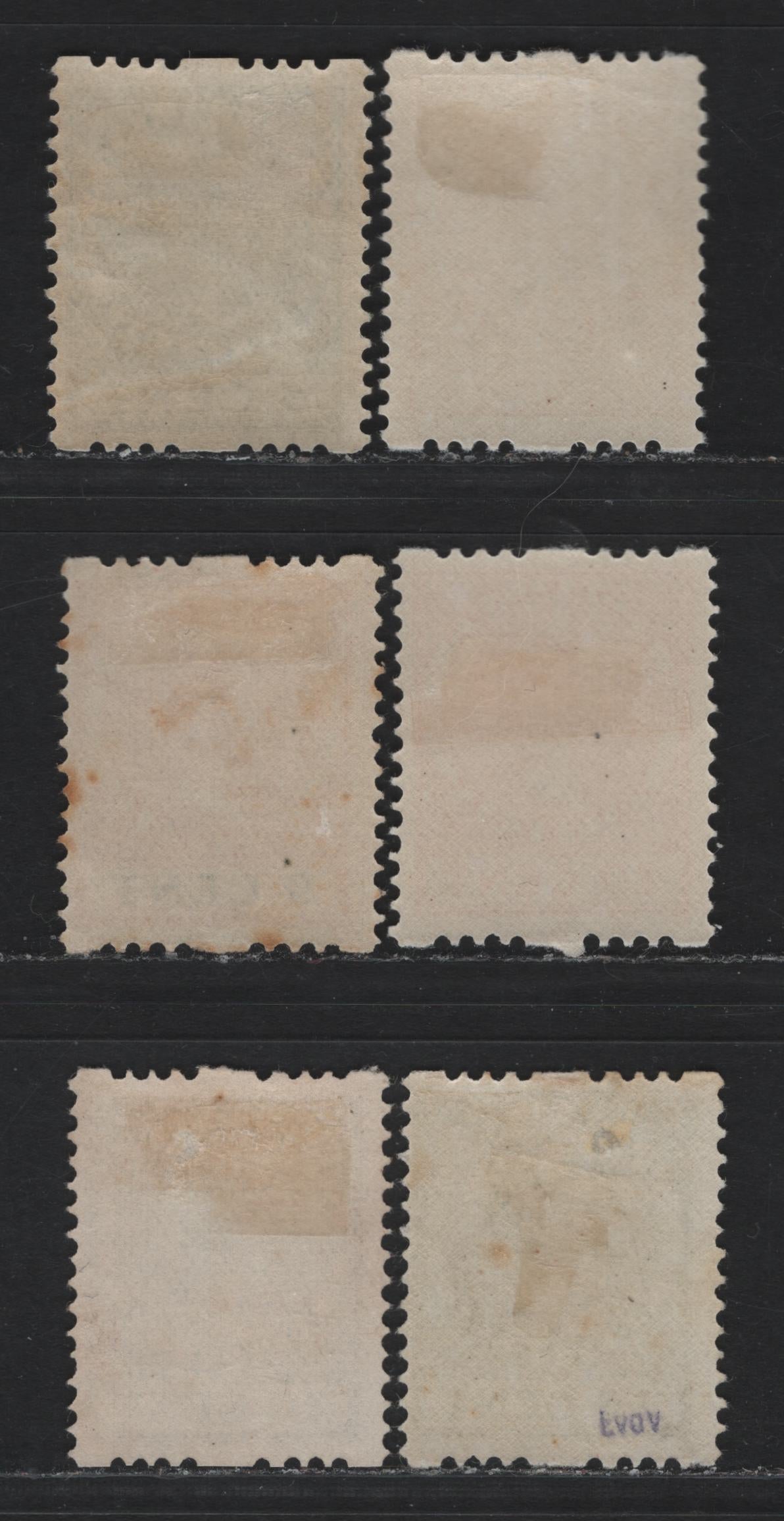Lot 37 Netherlands SC#149a, 150a, 151a, 147a, 154a, 155a 5c - 25c Dull Green - Olive Bistre , 1924-1926 Gull & Photogravure Wilhelmina Issues, 6 F/VFOG & Unused Singles, 20c Is Unused