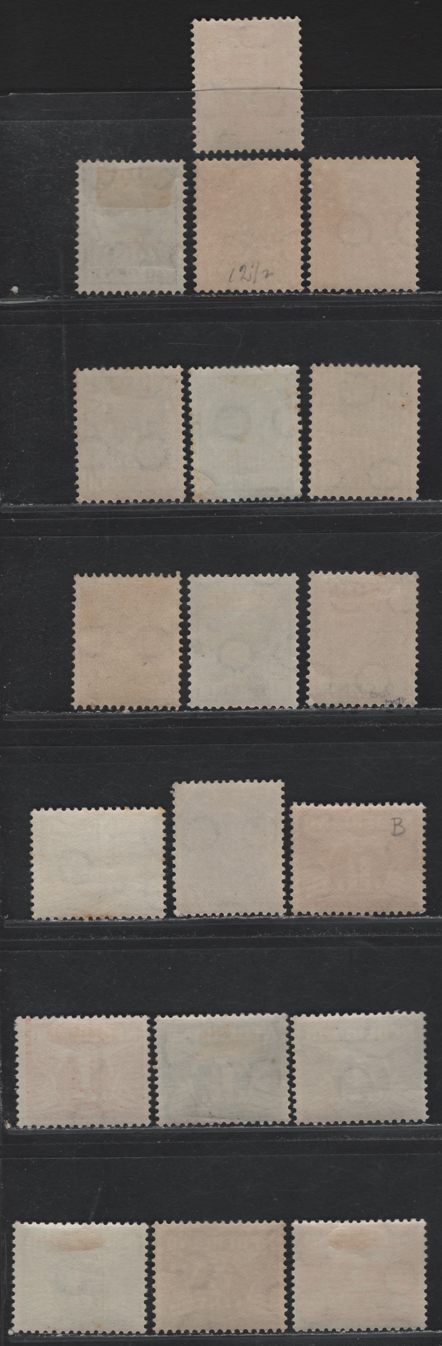 Lot 41 Netherlands SC#164-178, 180-183 1/2c - 20c Gray - Deep Blue , 1926-1939 Gull & Queen Wilhelmina Issue, 19 F/VFOG Singles, Crackly Gum Printings From 1920's & 30's & Thicker Paper Printings With Shiny Gum & Smaller Perf Holes