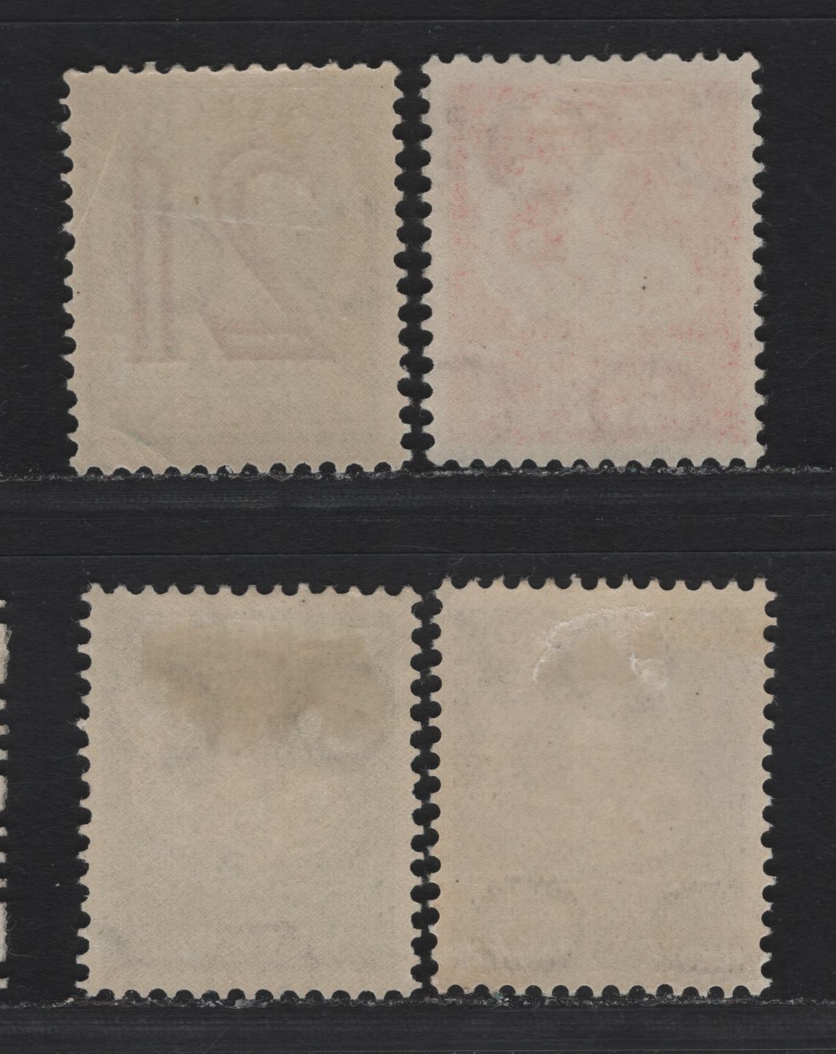 Lot 55 Netherlands SC#194, B37-B39 21c on 22.5c - 6c+4c Olive Brown - Scarlet , 1929 Surcharges - Child Welfare Semi Postals, 4 F/VFOG Singles