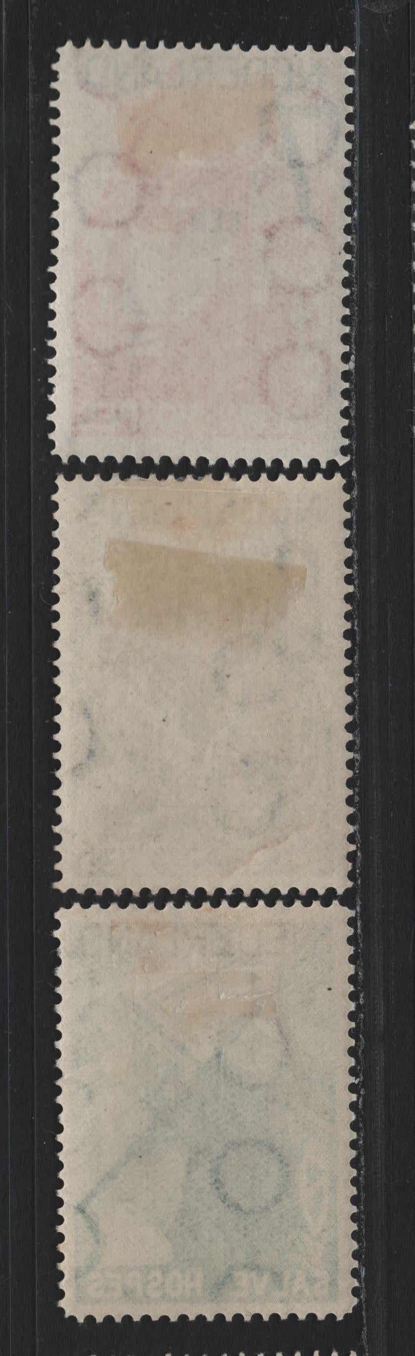 Lot 61 Netherlands SC#B54-B56 2.5c+1.5c - 7.5c+3.5c Turquoise Green - Bright Red & Black , 1932 National Tourist Association Semi Postals, 3 F/VFOG Singles