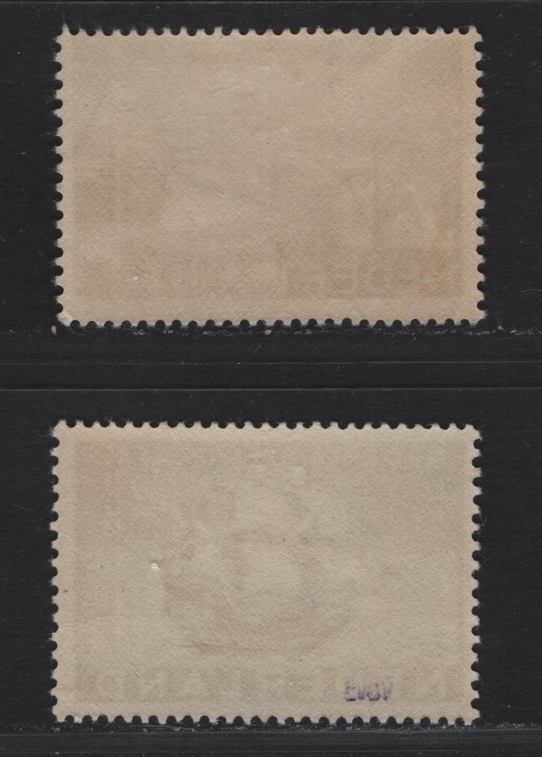 Lot 68 Netherlands SC#202-203 6c - 12.5c Violet Black - Dull Blue , 1934 Tercentenary of Curacao Issue, 2 FOG Singles