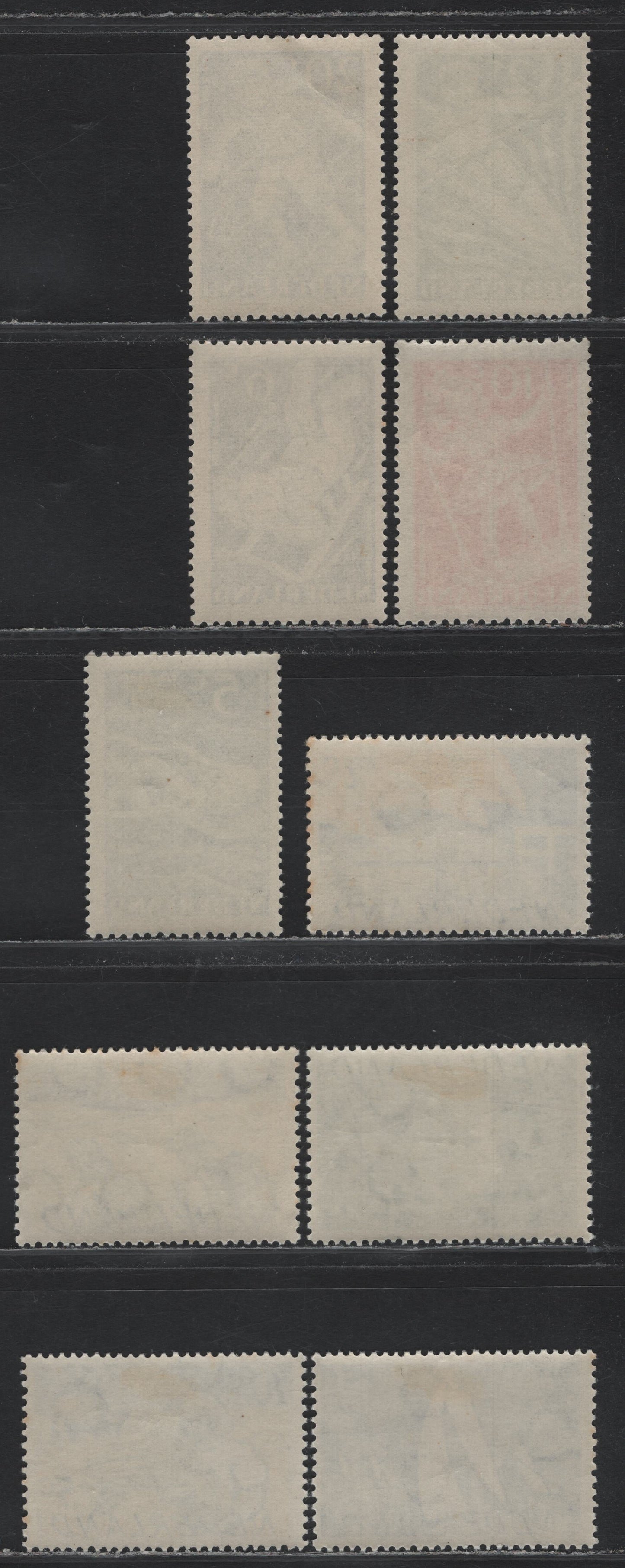 Lot 96 Netherlands SC#B189-B198 2c+2c - 20c+5c Yellow Green - Blue , 1948-1949 Child Welfare - Social & Cultural Purposes Semi Postal Issues, 10 F/VFNH/OG Singles, B189, B191-B193 Are NH