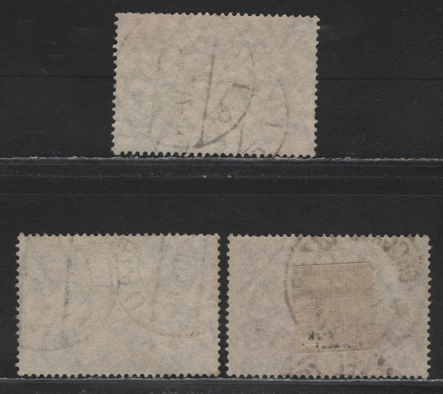 Lot 155 Germany SC#94,b (96BIIa-b) 3m Blackish Gray Violet - Blackish Violet Gray , 1913-1920 Germania Issue, 2 Fine Used Singles, December 1919 & February 1920 Cancels