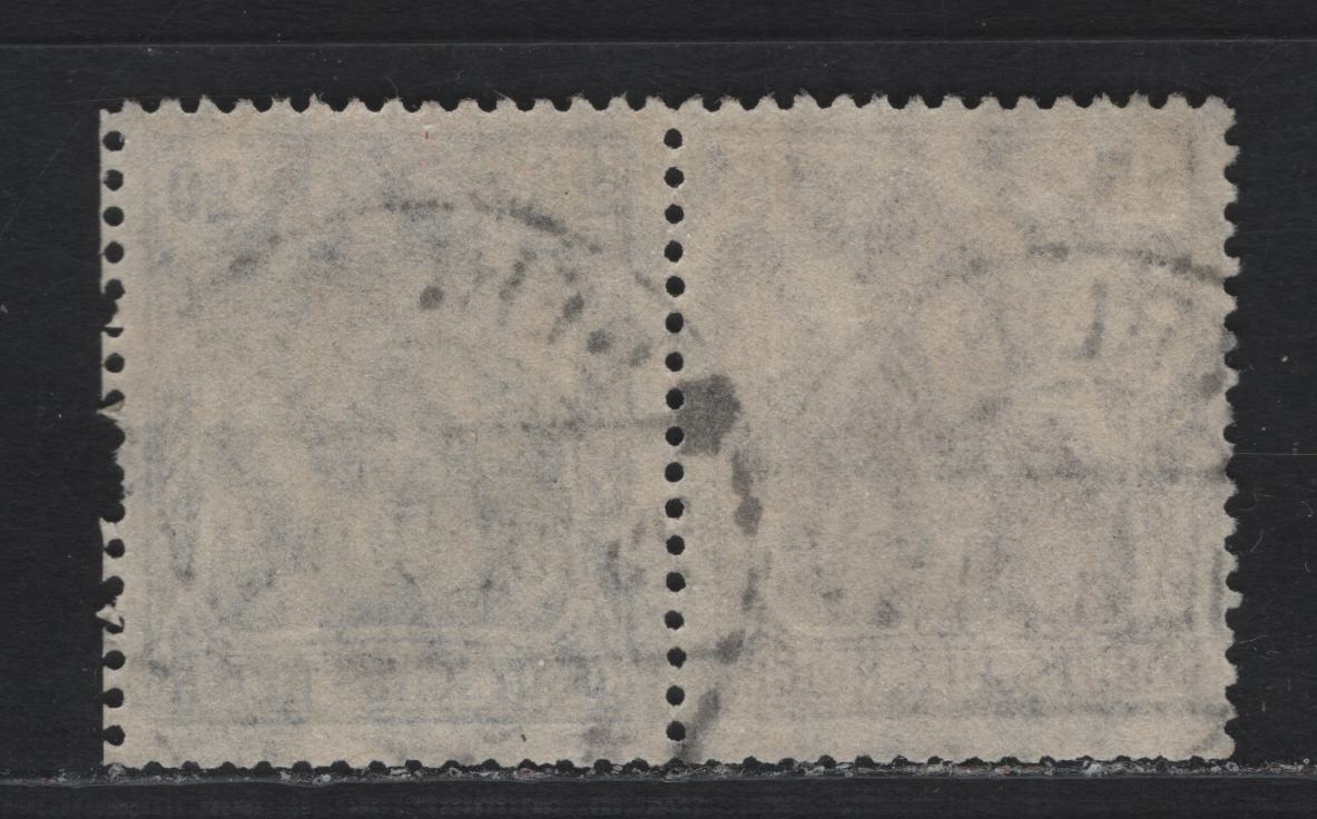 Lot 178 Germany SC#120, 84 (W14) 15pf Brown Red & Violet Blue , 1920 Germania Issue, A Fine Used Booklet Pair, Bottom of Pane, October 28 1920 Berlin Cancel
