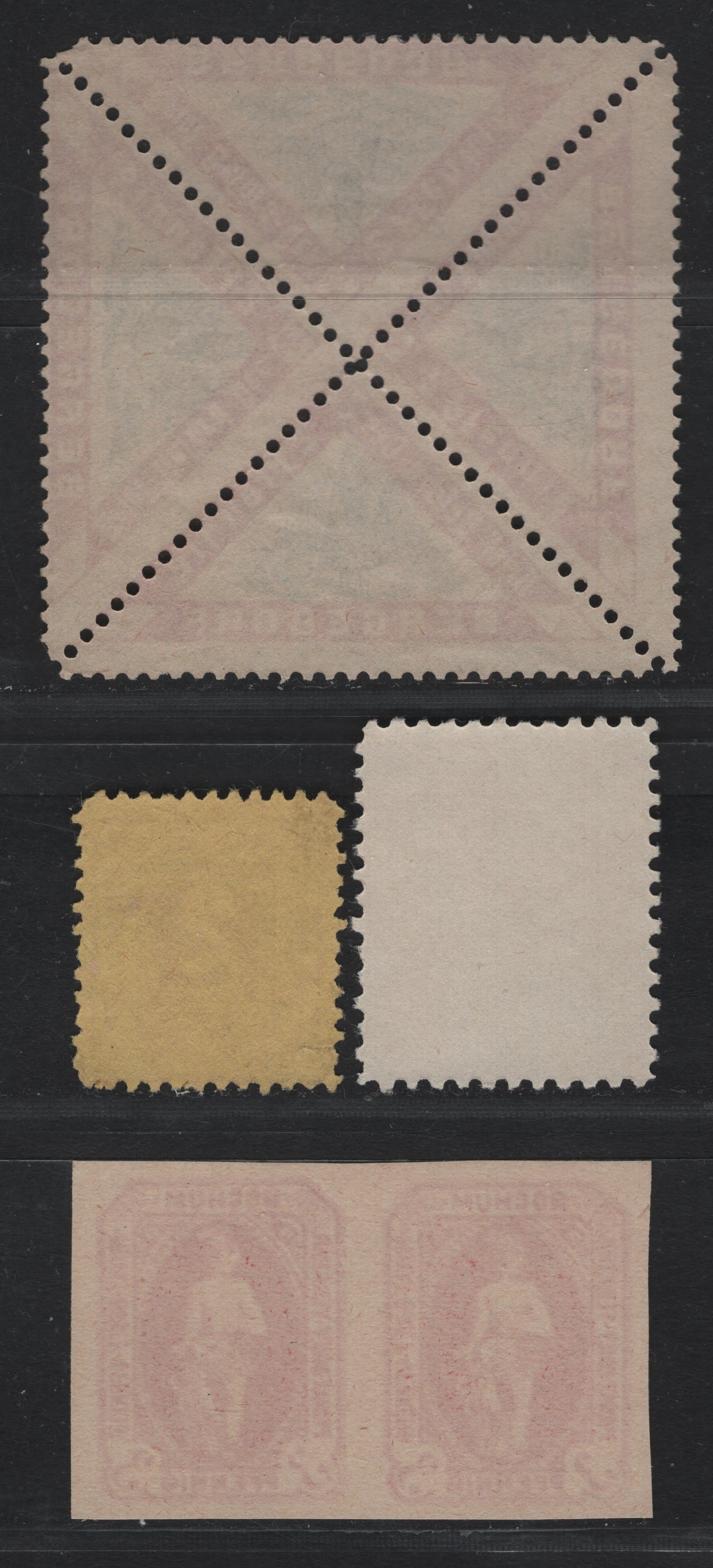 Lot 245 Germany - Weisbalen, Bergedorf, Bochum & Hamburg (C) SC# , 1886-1896 , 4 Fine/Very Fine Unused Single, Pair & Block Of 4, The Block of 4 Triangulars Is Likely A Reprint, All Without Gum