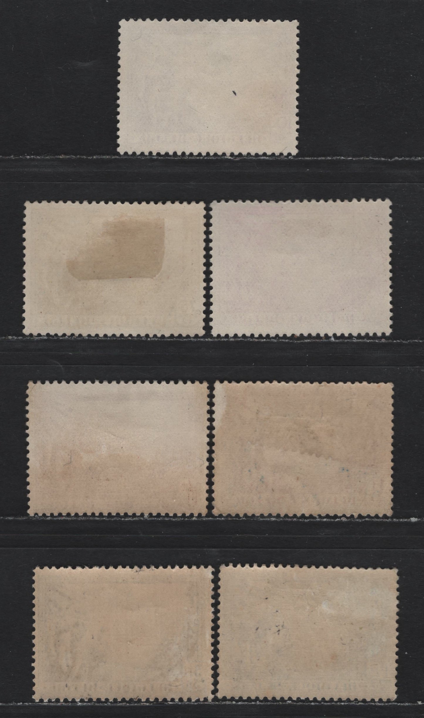 Lot 262 Belgium (C) SC#B125-B131 10c+5c - 5fr+5fr Dark Violet - Gray Green , 1932 National Anti-Tuberculosis Society At Waterloo Issue, 7 FOG & Unused Singles, Top 3 Values & 50c+10c Have Gum, Other 3 Values Have No Gum