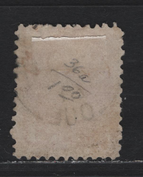 Lot 13 Canada #37a 3c Deep Rose Queen Victoria, 1870-1893 Small Queen Issue, A Very Good Used Single, Perf 12x11.9, Paper FO-B, First Ottawa Printing With August 4 1871 Cancel With Inverted '7' In Date.