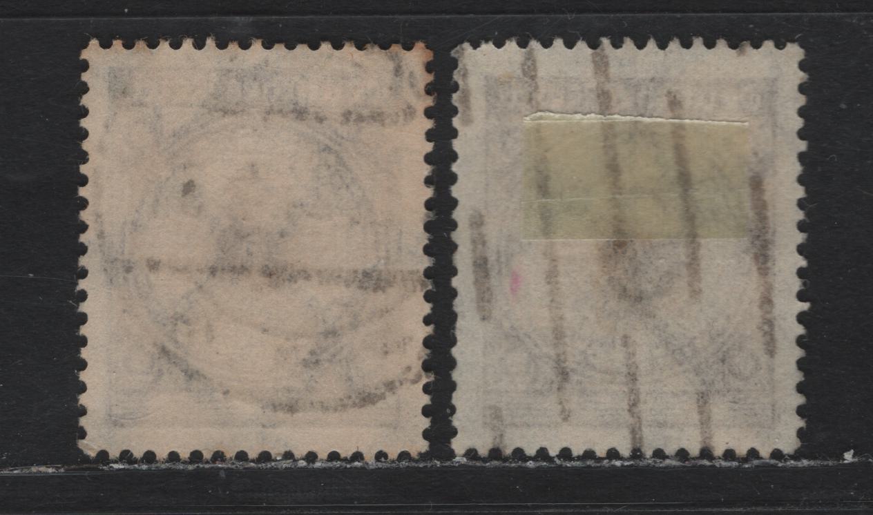 Lot 169 Germany SC#323 (338wa-b) 3pf Dark Orange Brown & Blackish Brown , 1923 Revalued Florette Numeral Issue, 2 Very Fine Used Singles, Rotary Press Printings