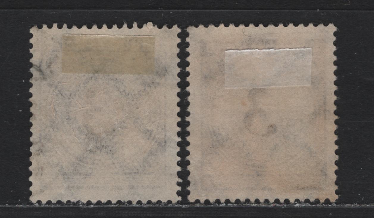 Lot 170 Germany SC#323 (338wa-b) 3pf Dark Orange Brown & Blackish Brown , 1923 Revalued Florette Numeral Issue, 2 Very Fine Used Singles, Rotary Press Printings