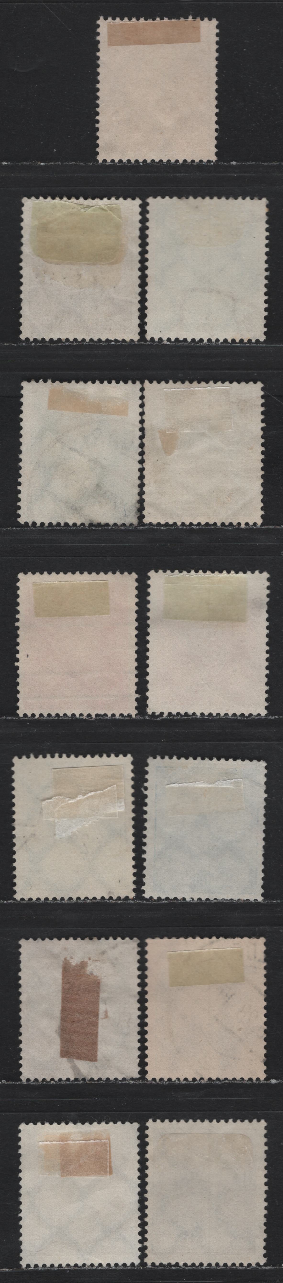 Lot 198 Germany SC#351-362, 353, (385-397) 3pf - 80pf Olive Brown - Blackish Lilac Brown , 1926-1927 Composers & Artists, 13 Fine Used Singles, Fine Used Set With Both Shades Of 3pf & 5pf