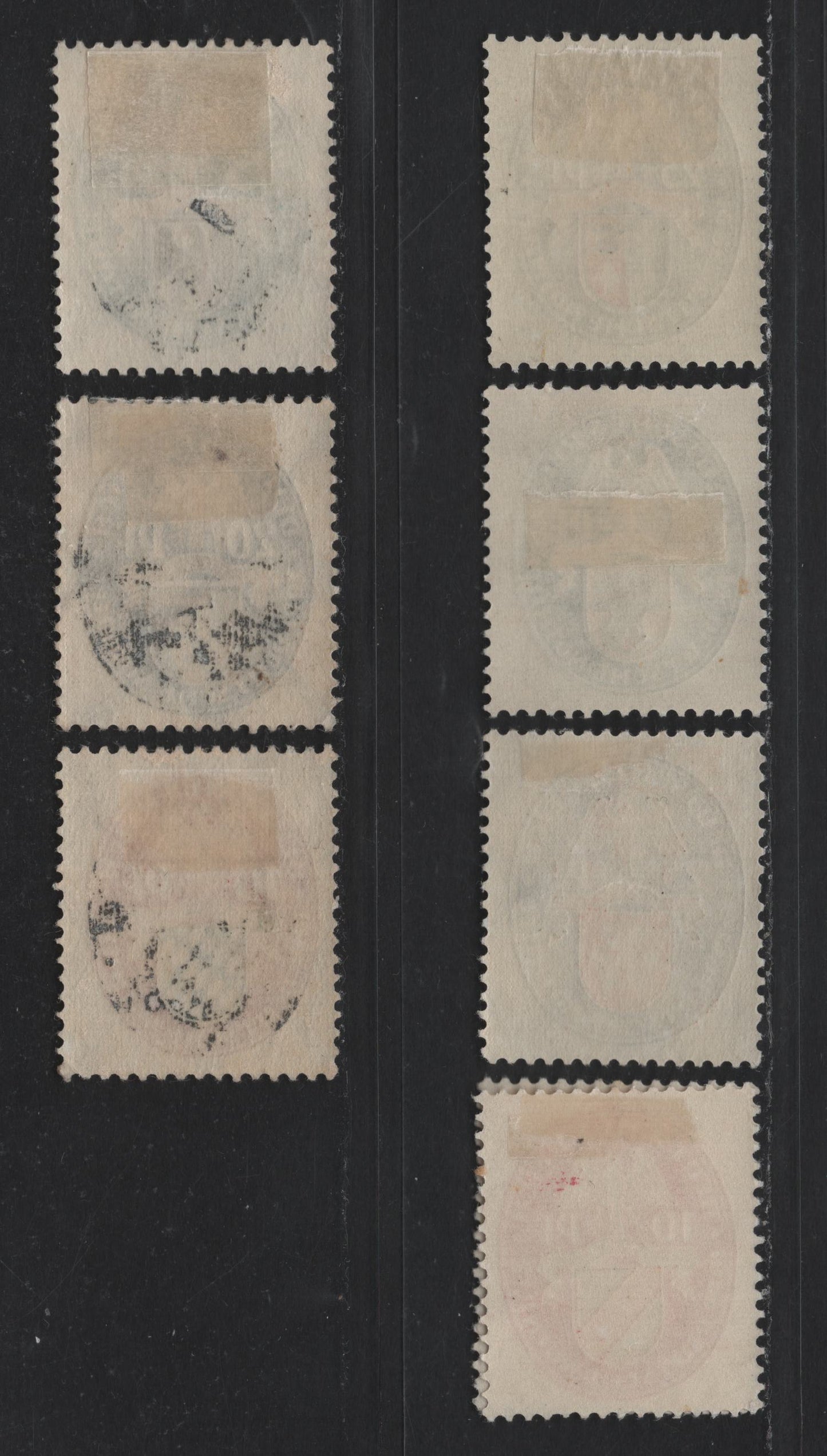 Lot 215 Germany SC#B12-B17, B23, B31 (375-377, 398y-399y, 400, 425y, 433) 5pf+5pf - 25pf+10pf Multicolored , 1925-1929 Arms Semi Postal Issue, 8 VFOG Singles, Network Wmk, Which Is Sideways On B15-16 & B23