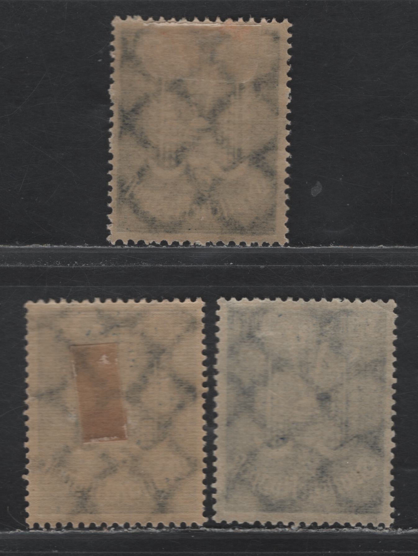 Lot 248 Germany SC#C10var (217bvar) 3m Dark Violet Ultramarine - Very Dark Violet Ultramarine & Gray , 1922-1923 Carrier Pidgeon Airmail Issue, 3 VFOG Singles, An Exceptionaly Deep Shade With 2 Variations Of the Most Common Shade