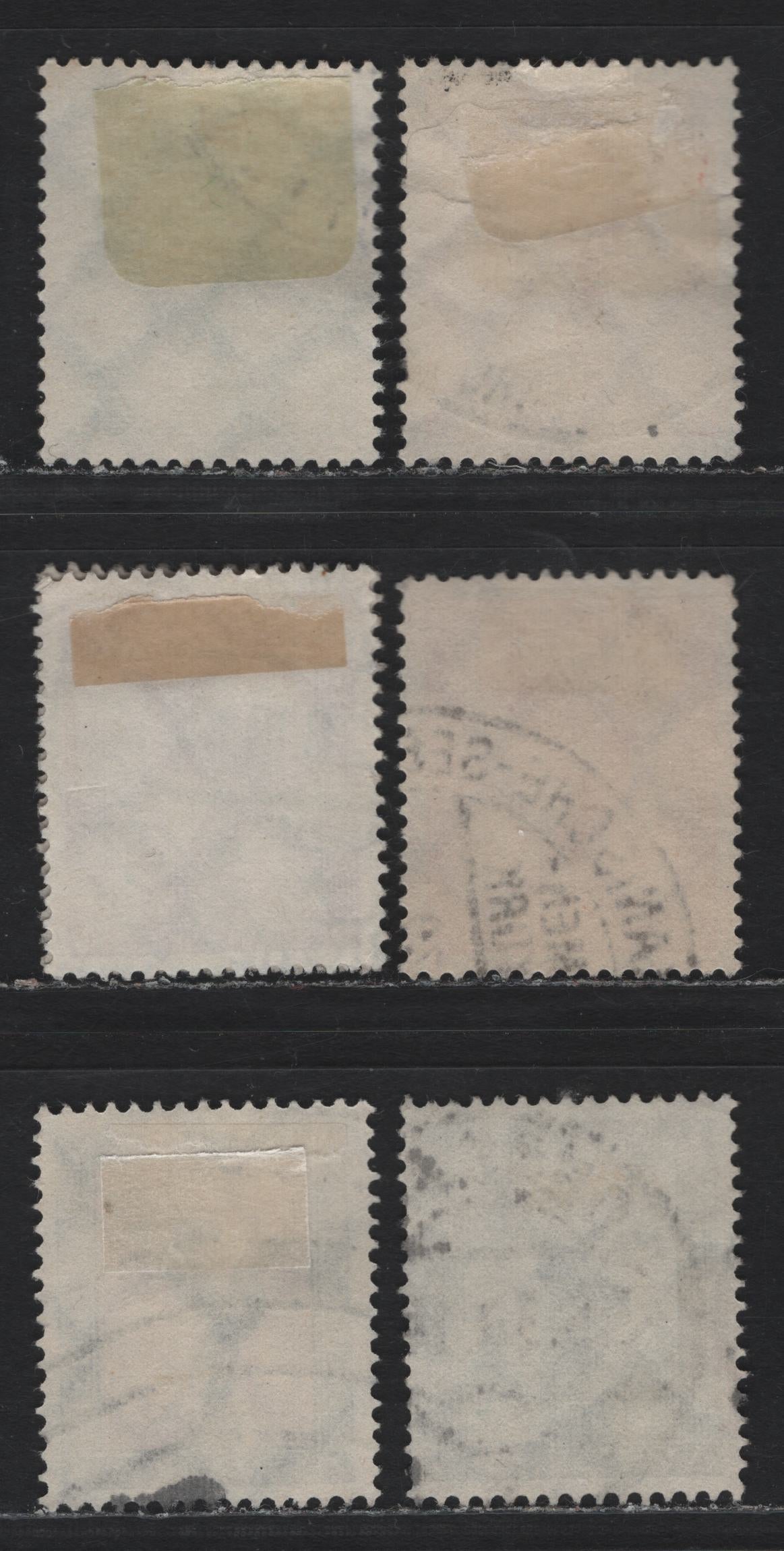 Lot 257 Germany SC#C27-C33 (378-383) 5pf - 2m Green - Black & Blue , 1926-1927 German Eagle Airmail Issue, 8 Very Fine Used Singles, As Lot 256, But Different Cancels