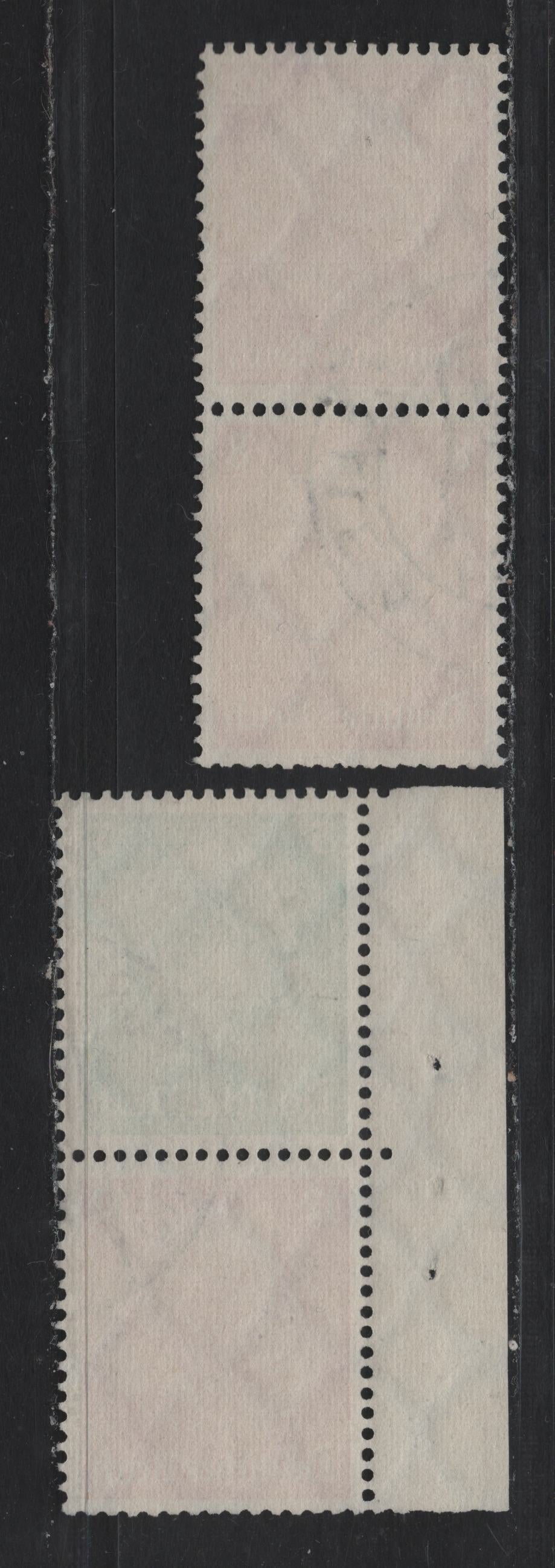 Lot 67 Germany SC#392, 404, 406 (S106,S110) 5pf - 12pf Bright Green - Carmine , 1932-1933 Hindenberg Issue, 2 Very Fine Used Vertical Booklet Pairs