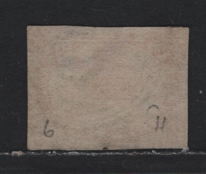 Lot 153 Canada (C) #4 3d Red Beaver, 1852-1857 Pence Issue, A Very Good Used Single, Medium Wove With Clear Horizontal Mesh Paper, Close Margins To Just In At The Top, But Sound, With #18 4-Ring Cancel, Corresponding To Kingston.