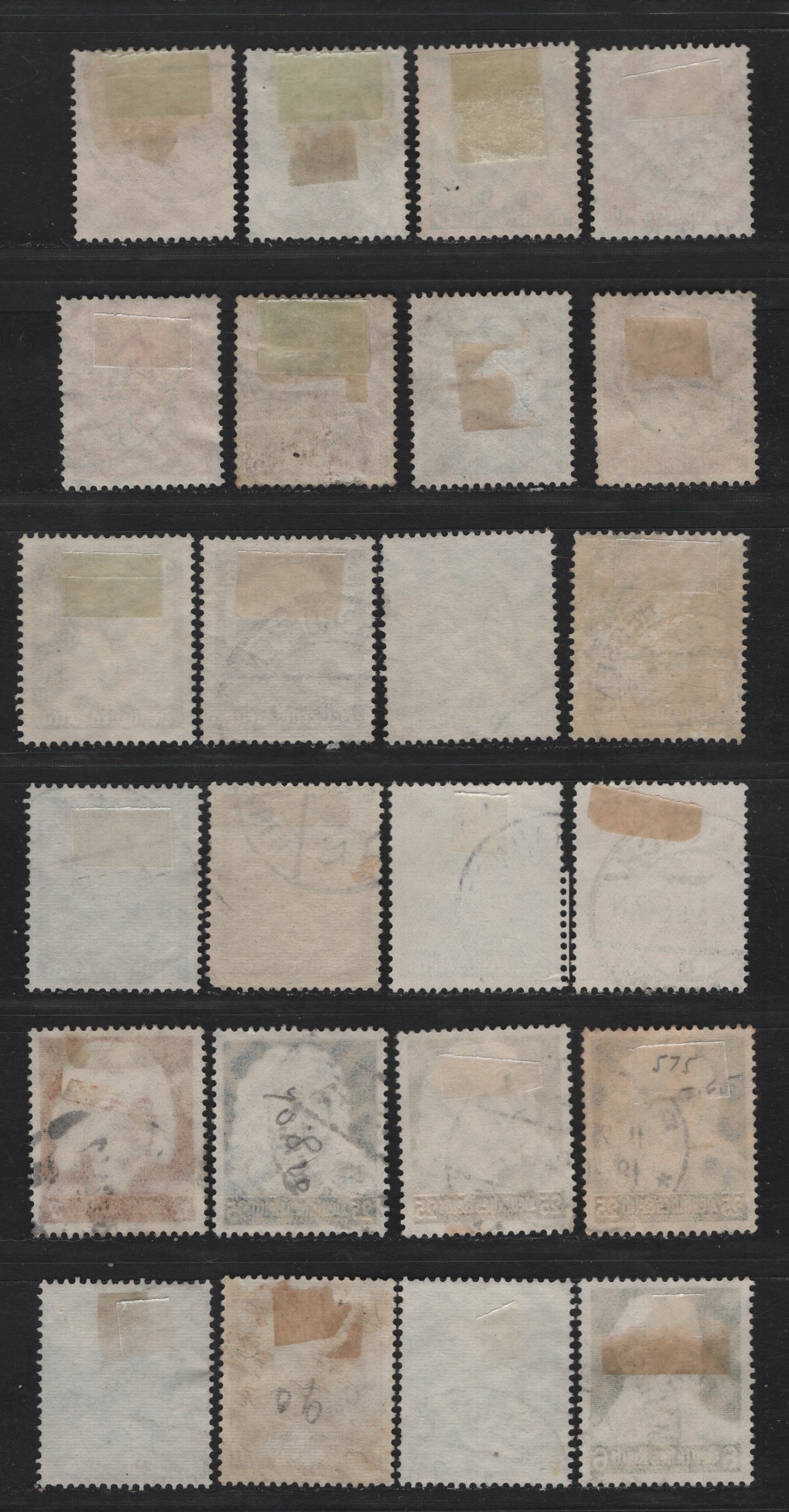Lot 170 Germany SC#442-451, 454-458 (544/575) 6pf - 25pf Dark Green - Ultramarine , 1934-1935 Nazi Congress at Nuremburg - Schutz-Bach-Handel Cletebration Issues, 24 Very Fine Used Singles, Complete & Part Sets With Shade Variations That Are Not Listed