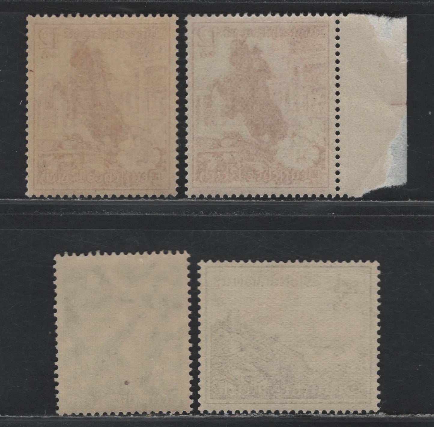 Lot 228 Germany SC#B116, B128, B165 (660, 680, 731y) 6pf+4pf - 12pf+8pf Dark Green - Dark Carmine , 1938-1939 Assumption of Power - Winter Help Issues, 3 VFNH Singles