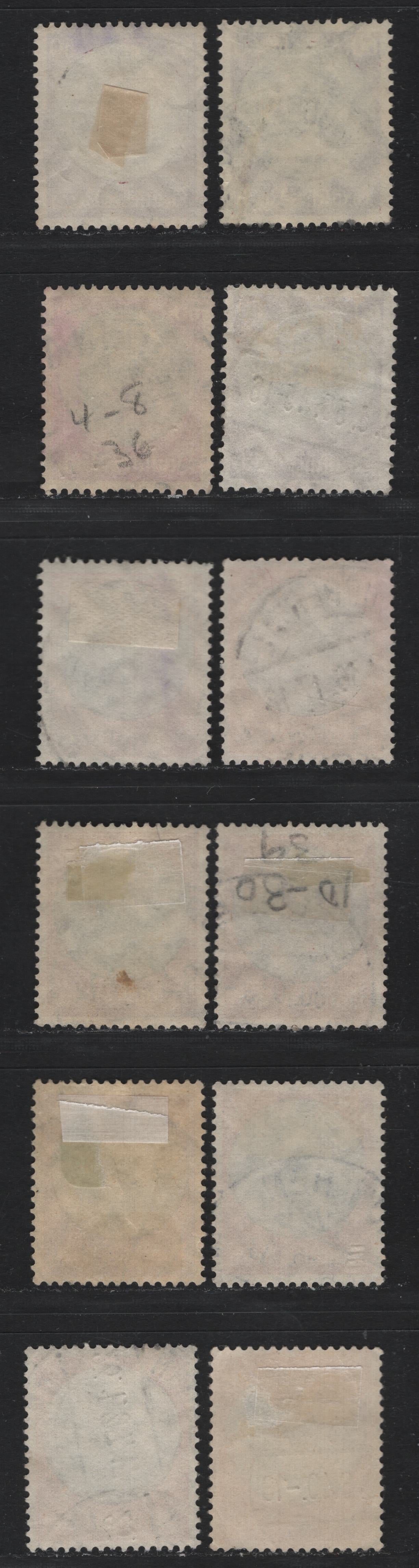 Lot 278 Germany SC#429, 431 (526x, 528x) 60pf - 100pf Claret & Black - Orange & Black , 1933-1936 Hindenburg Issue, 12 Very Fine Used Singles, A Selection of CDS Town Cancels
