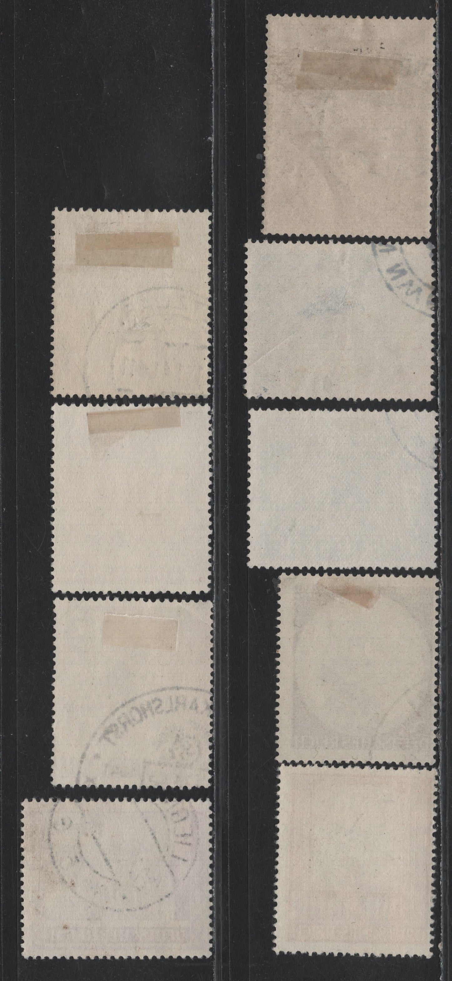 Lot 285 Germany SC#B194-B203 (804/813x) 3+7pf - 12+38pf Brown - Lake , 1941-1942 Annexation of Styria & Curinthia - Hitler 53rd Birthday Issues, 9 Fine/Very Fine Used Singles, The Birthday Stamp Is On Horizontal Wove Paper