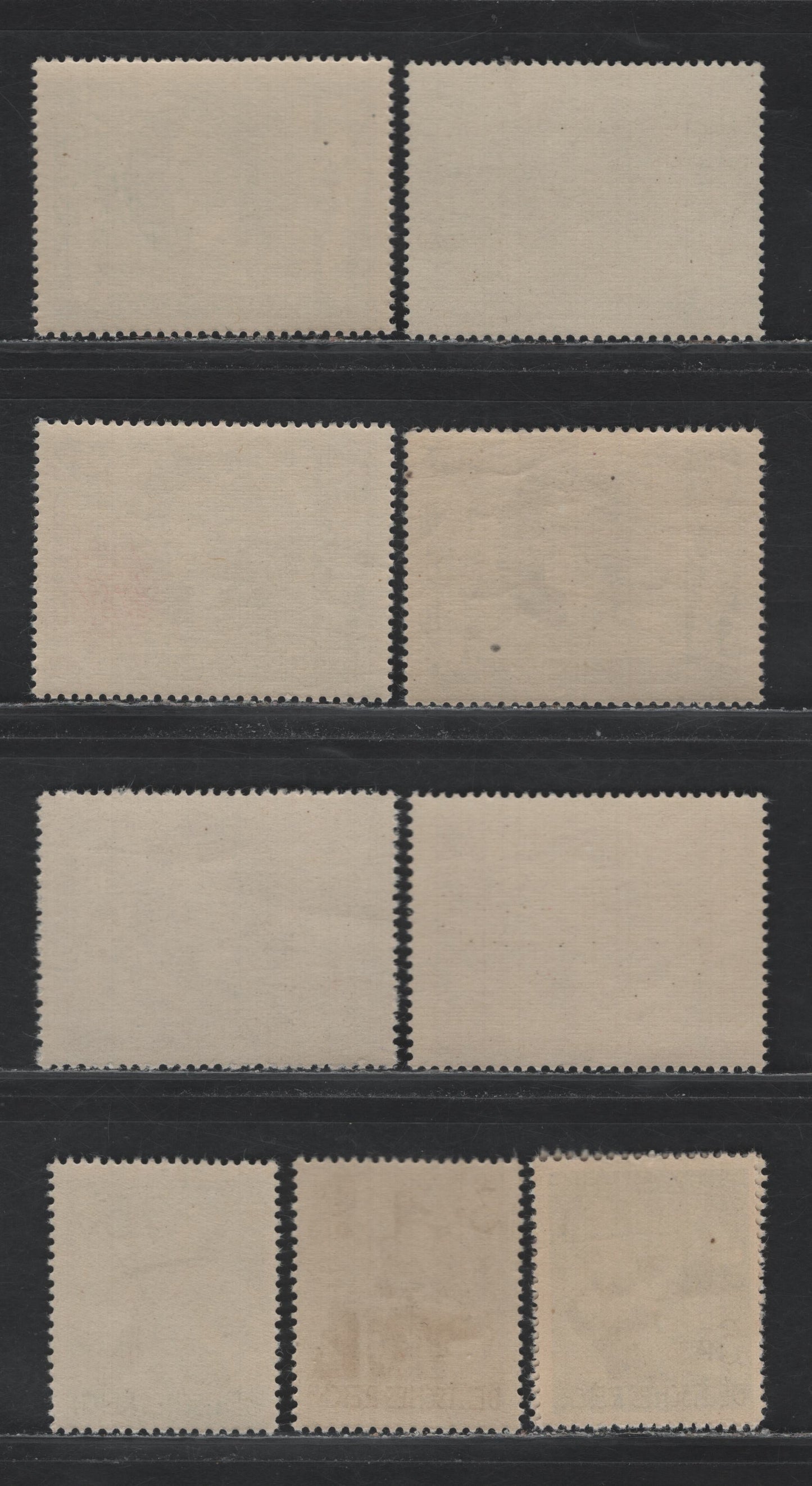 Lot 295 Germany SC#B231-B240 (844/853) 3+7pf - 12+18pf Brown Black - Dark Red , 1943 Hitler's 53rd Birthday - Reich Labor Service Issues, 9 F/VFNH Singles