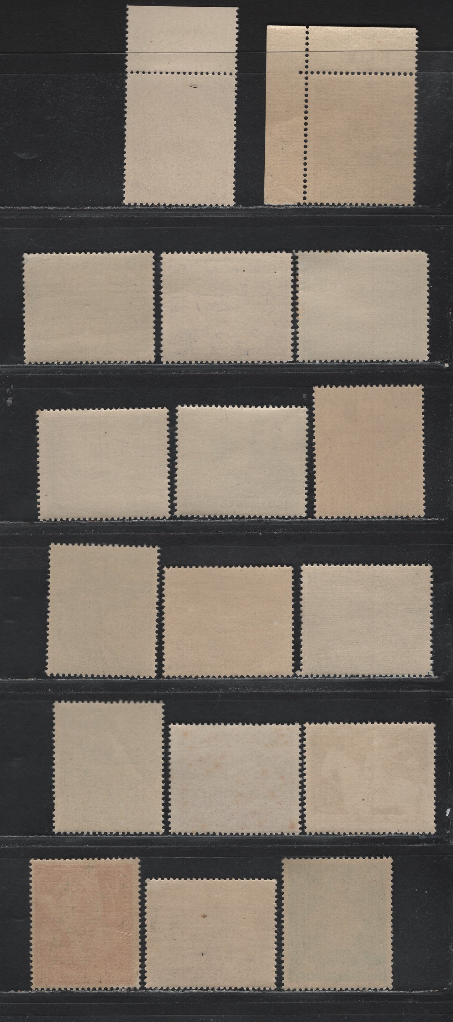 Lot 306 Germany SC#B243, B250, B252A-C, B255, B272-B273, B275-B282, B290-B291 42+108pf = 12+8pf Brown - Rose Carmine , 1943-1943 10th Brown Ribbon - Proclamation of People's Army Issues, 17 F/VFNH Singles