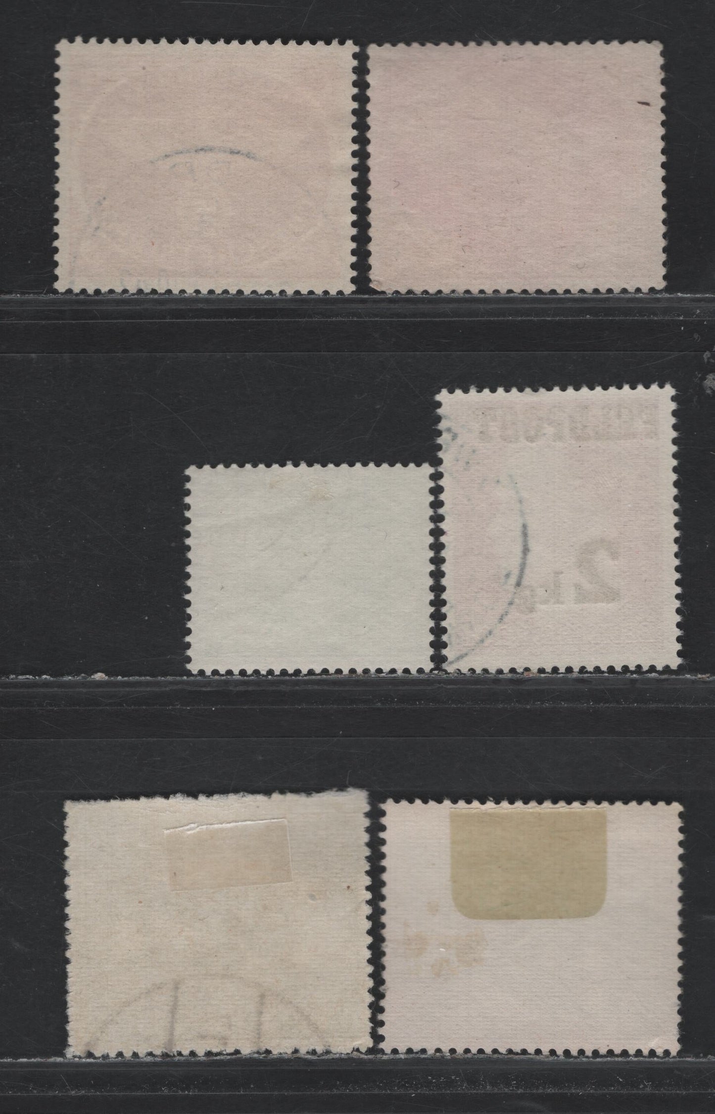 Lot 308 Germany SC#MC1-MC1a, MQ1-MQ3 (1Ay, 1By, 2Ax, 2Az, 3-4) Ultramainre - Bright Emerald , 1942-1944 Military Airpost - Military Parcel Post Issue, 6 Fine/Very Fine Used Singles, Postally Used & CTO Examples