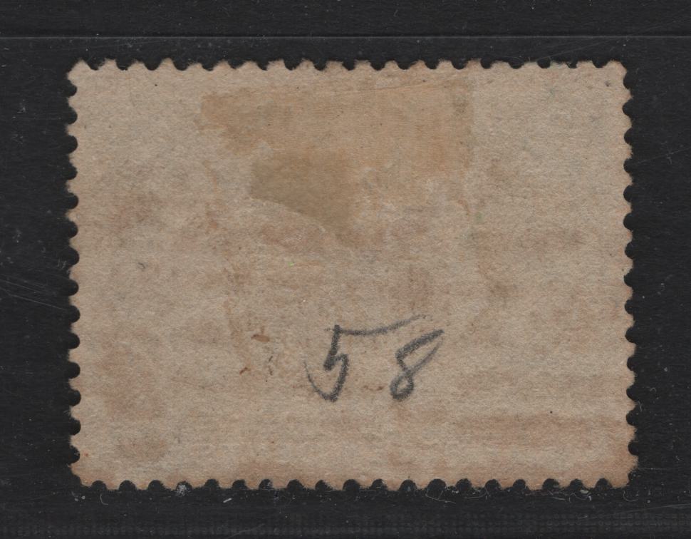 Lot 63 Canada #58 15c Blackish Blue Queen Victoria, 1897 Diamond Jubilee Issue, A Very Good Used Single, ABN-W Paper, Perf 12, Montreal Roller Cancel.
