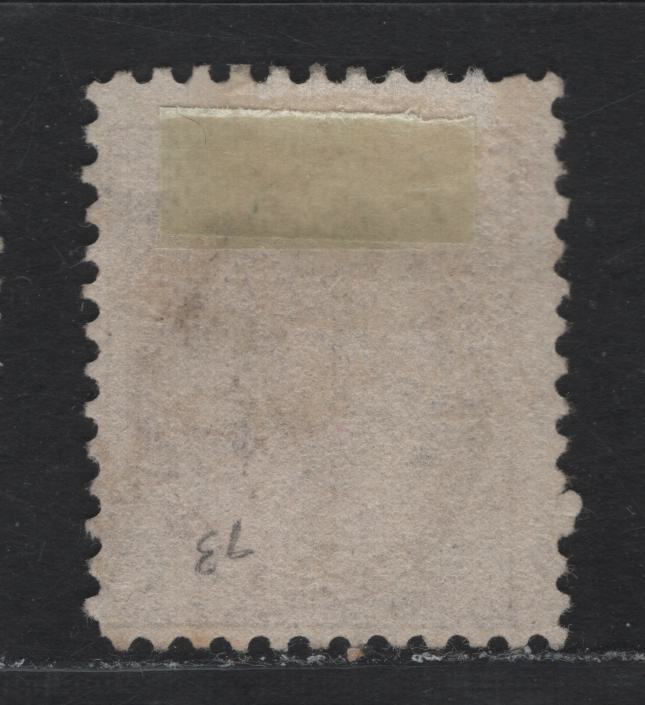 Lot 96 Canada #73xx 10c Brown Violet Queen Victoria, 1897-1898 Maple Leaf Issue, A Fine Used Single, ABN-GG Paper, Perf 12x11.8, Walburn Style T Precancel.
