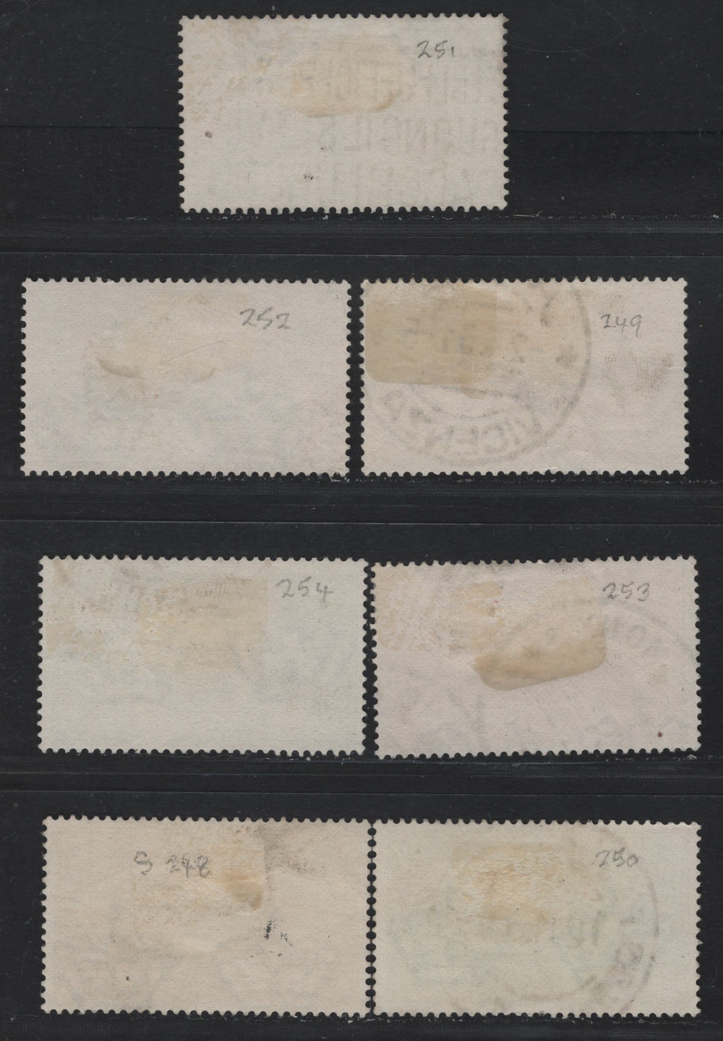 Lot 114 Italy (C) SC#248-254 15c - 1.25l Olive Brown - Blue, 1930 Virgil Issue, 7 Fine/Very Fine Used Z