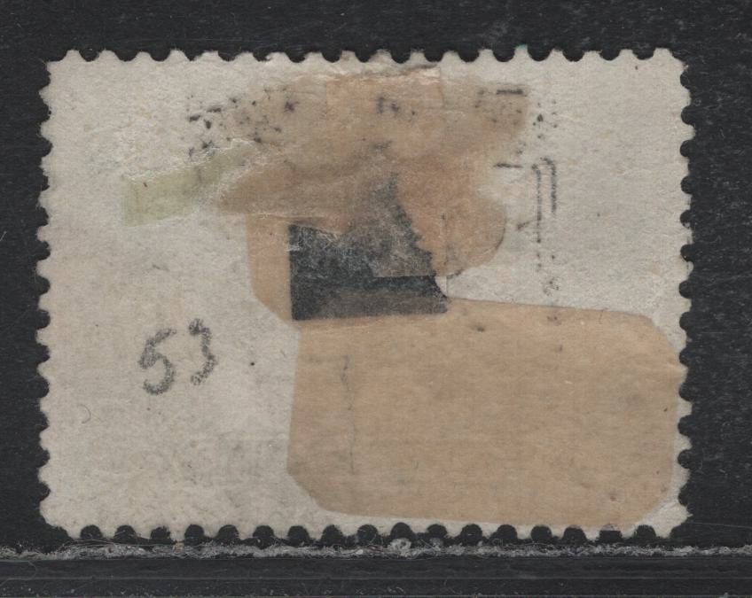 Lot 215 Newfoundland #53 5c Pale Blue, 1880-1896 4th Cents Issue, A Very Good Unused Single, Early Printing, Stout Vertical Wove Paper, Unchecked AS To Specific Type & Perf, LL Corner Has Been Repaired With A Hinge.