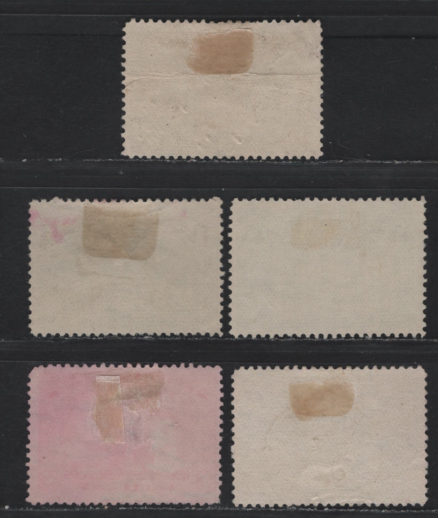 Lot 39 Canada #96-99 1/2c - 5c Black Brown - Blue, 1908 Quebec Tercentenary Issue, 5 Very Good/Fine Used Singles, ABN-B (1c) & ABN-A (Rest) Papers, 5c Has Small Wrinkle, October 3 1908 Owen Sound CDS.