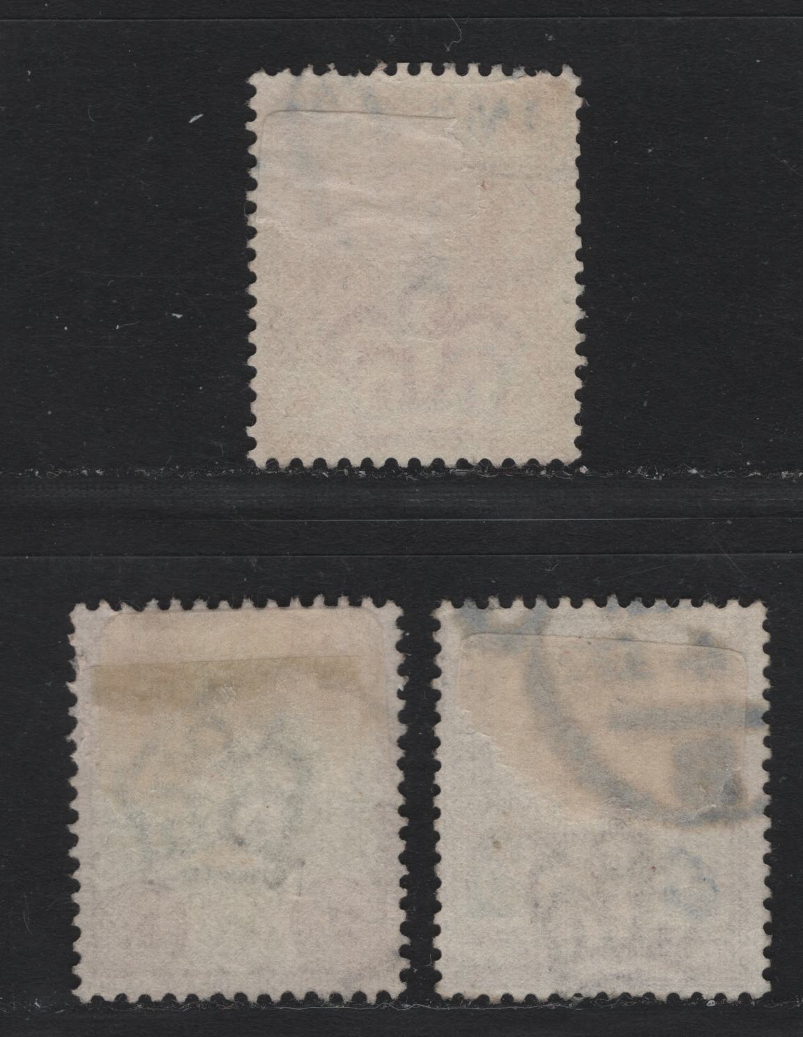 Lot 124 Great Britain SG#197, 205a, 207a 1/2d - 5d Vermillion - Dull Purple, 1887-1900 Jubilee Issue, 3 Very Good/Fine Used Singles